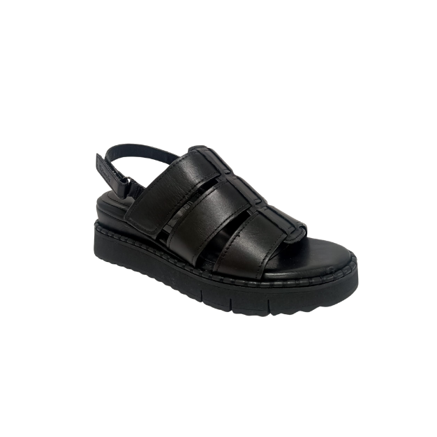 Sandalo Nero in pelle TAMARIS