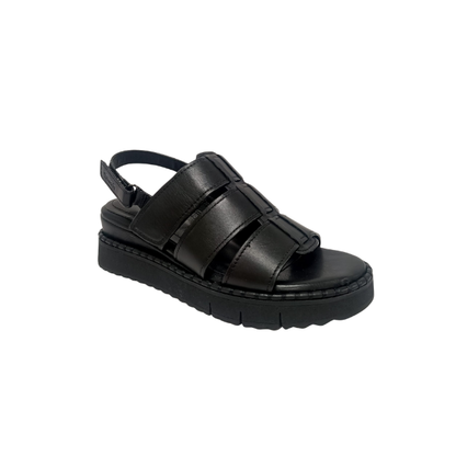 Sandalo Nero in pelle TAMARIS