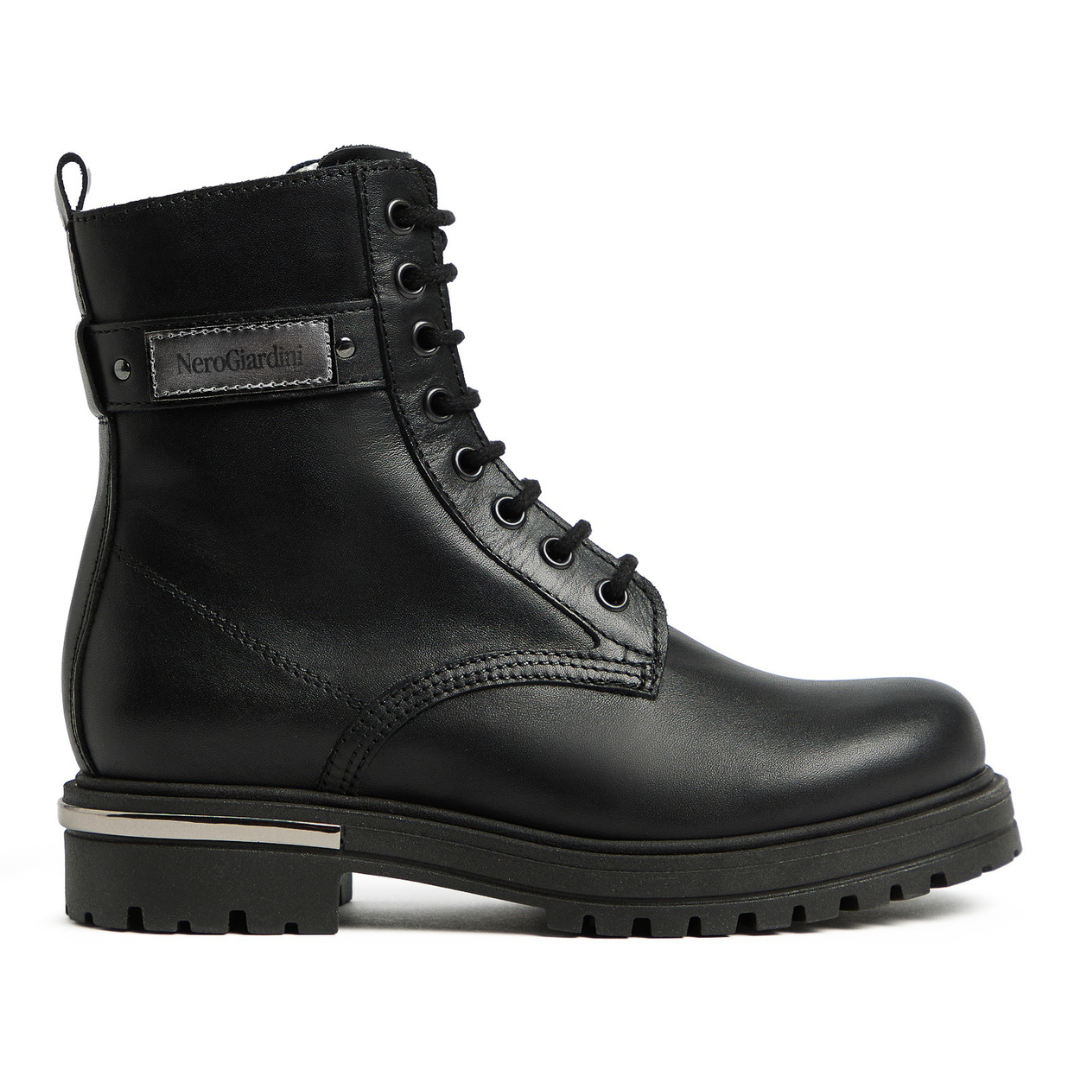 Anfibio Nero da ragazza in pelle NeroGiardini