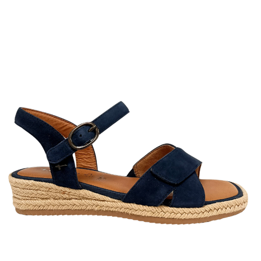Sandalo in camoscio Blu con strap TAMARIS COMFORT