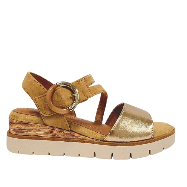 Sandalo Cuoi/Platino con strap TAMARIS
