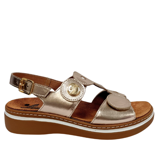 Sandalo champagne con plantare estraibile  SUSIMODA