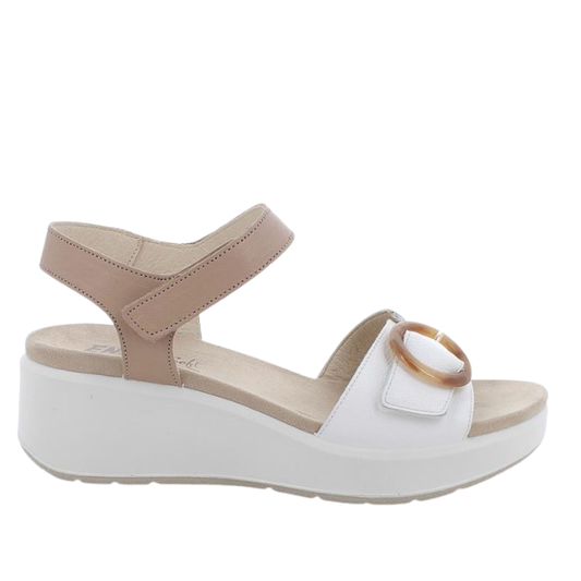 Sandalo Bianco/Beige in pelle ENVAL SOFT