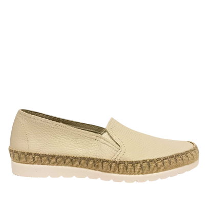Espadrillas in pelle Beige MEDITTERANEA