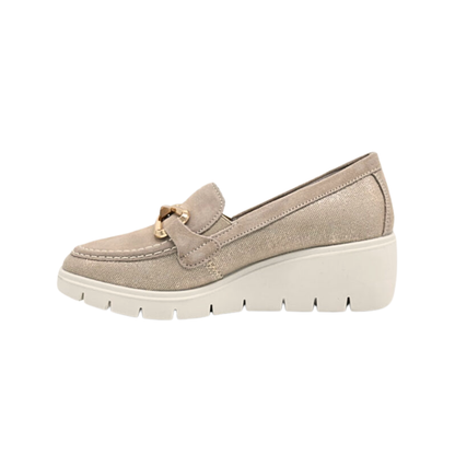 Mocassini Beige con zeppa ENVAL SOFT