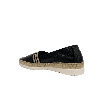Espadrillas Nero in pelle  MEDITTERANEA