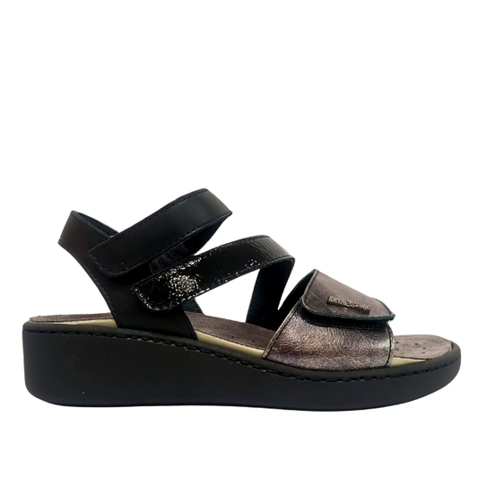Sandalo Nero con plantare estraibile ENVAL SOFT