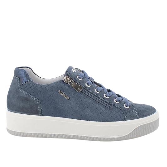Sneakers in pelle Jeans con zip IGI&CO