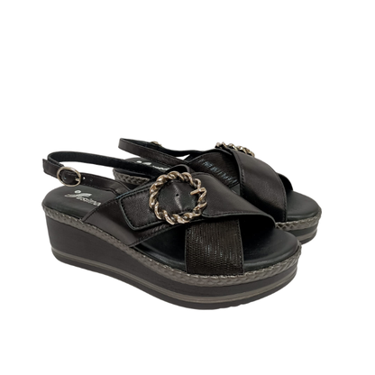 Sandalo Nero in pelle SUSIMODA