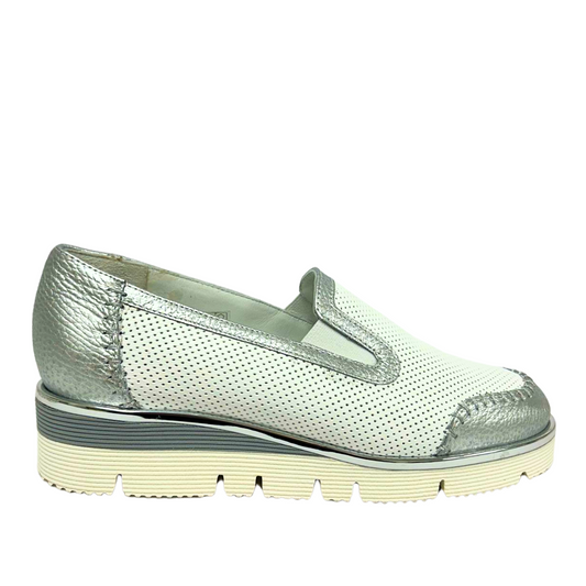Slip-On Bianca Argento in pelle SCOLARO 1890