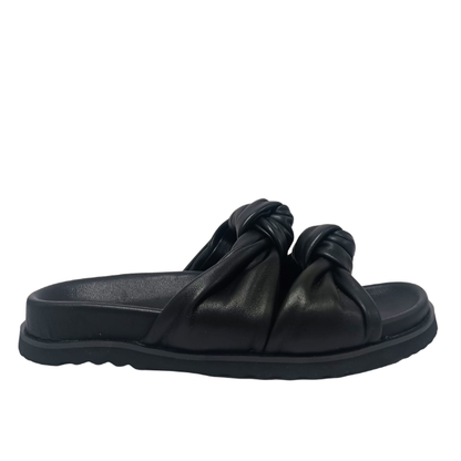 Ciabatta nera in pelle REPO