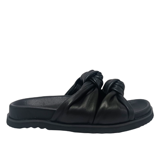 Ciabatta nera in pelle REPO