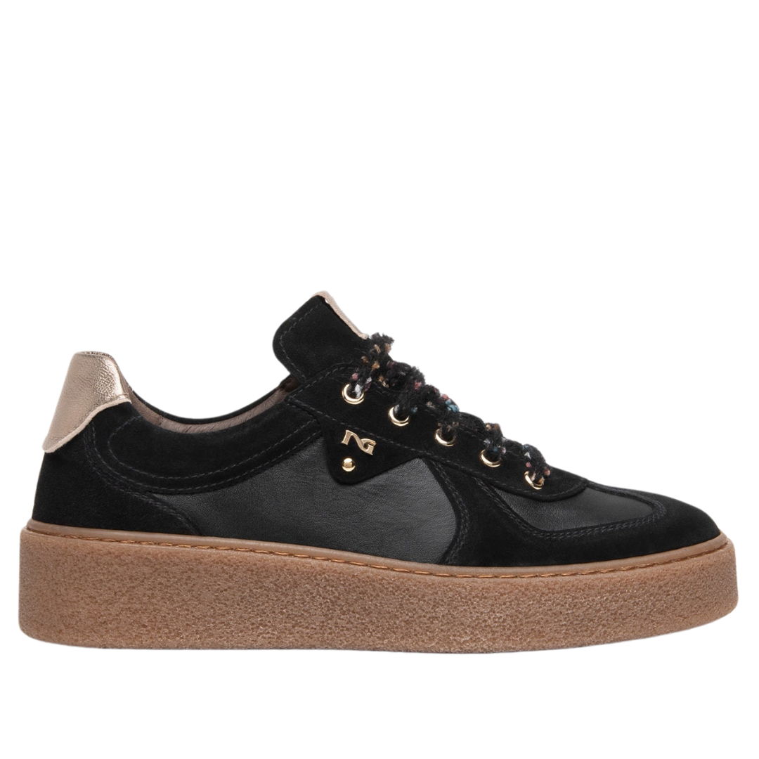 Sneaker Nera in pelle e camoscio NeroGiardini