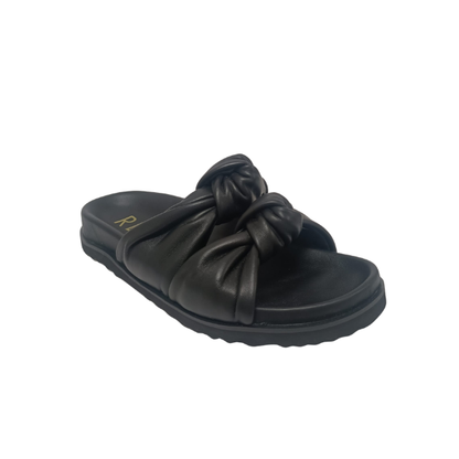 Ciabatta nera in pelle REPO