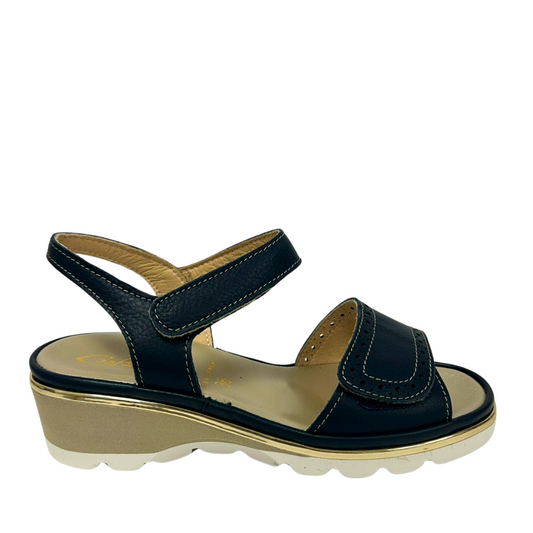 Sandalo Comfort in Pelle Blu ZIVIANI