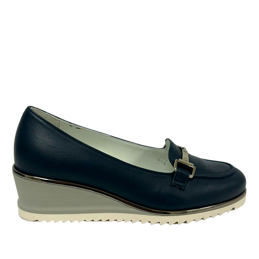 Mocassino Blu in pelle Scolaro 1890