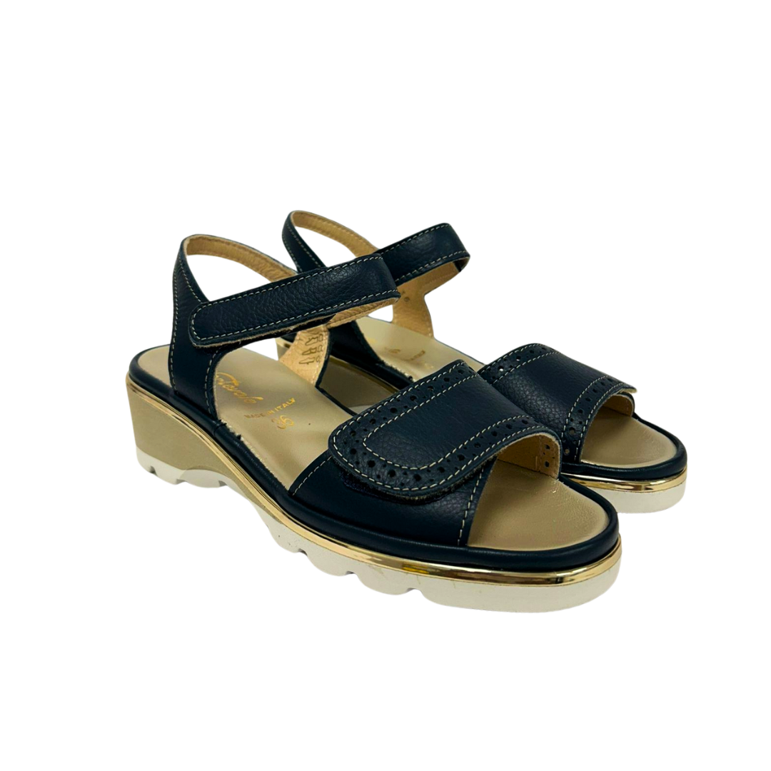 Sandalo Comfort in Pelle Blu ZIVIANI