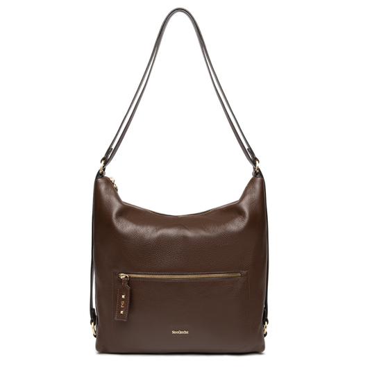 Borsa-Zaino Cioccolato in pelle NeroGiardini