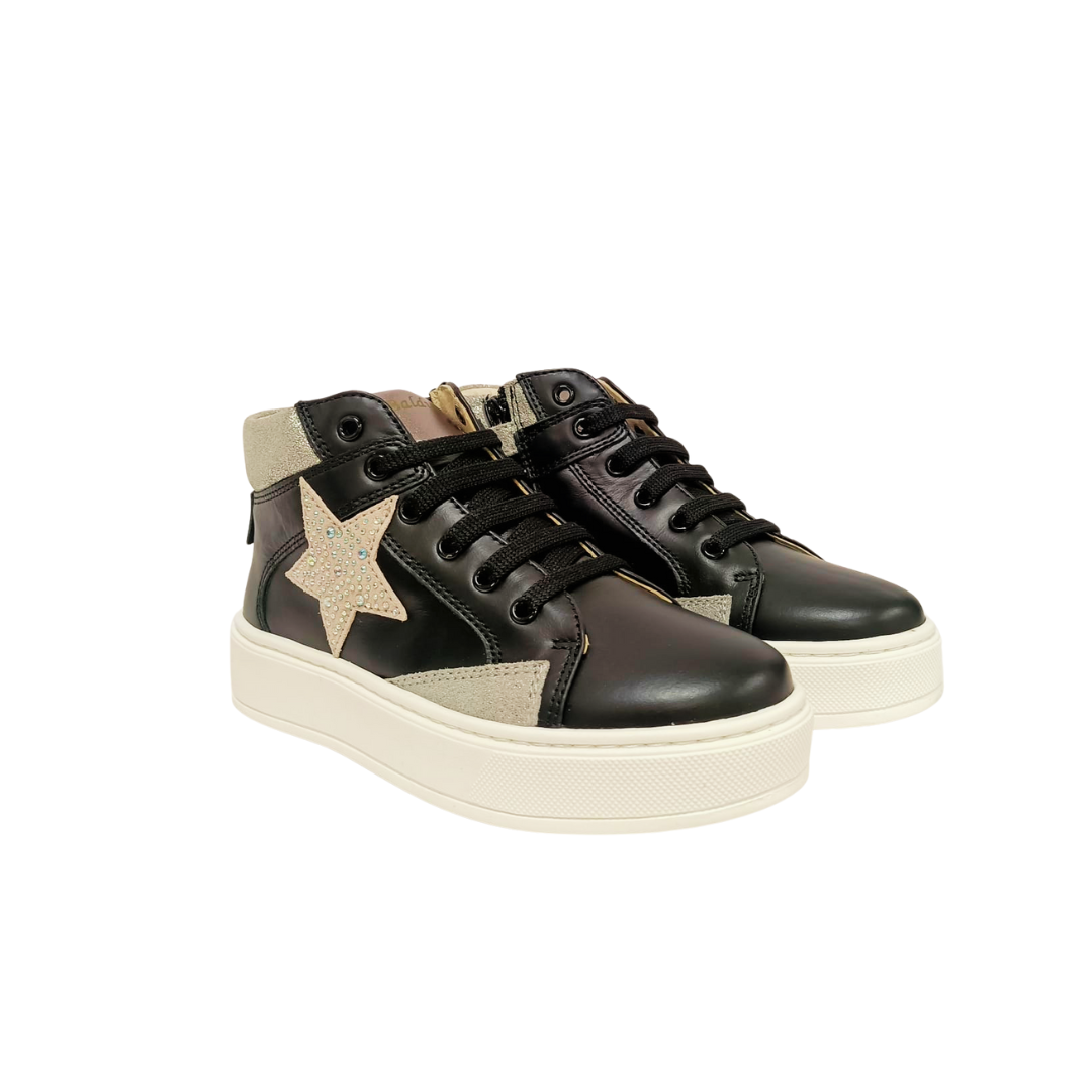 Polacchino Bambina Nero in pelle BALDUCCI