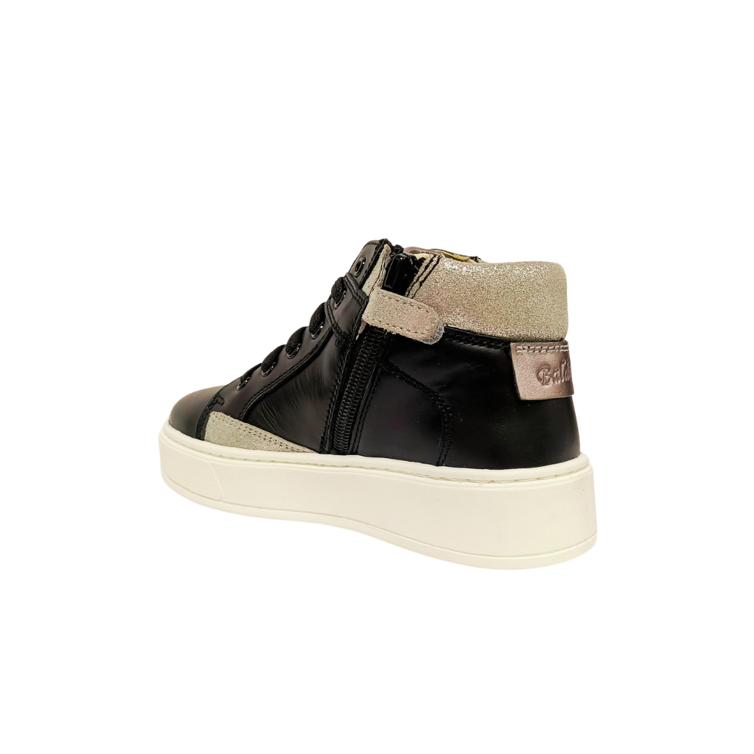 Polacchino Bambina Nero in pelle BALDUCCI