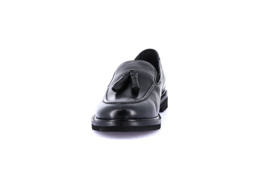 Mocassino Nero in pelle GRUNLAND