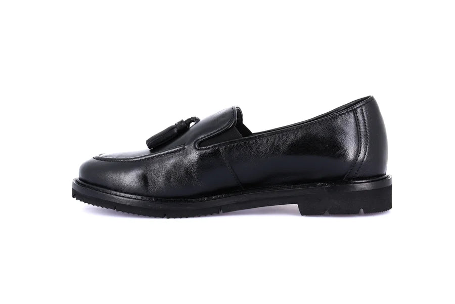 Mocassino Nero in pelle GRUNLAND