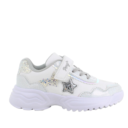 Sneakers da bambina bianco e argento PRIMIGI