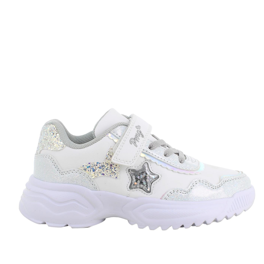 Sneakers da bambina bianco e argento PRIMIGI