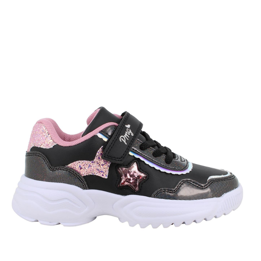 Sneakers da bambina nero e rosa PRIMIGI