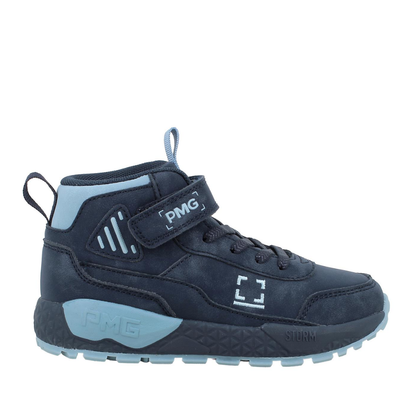Sneakers alta da bambino blu e celeste PRIMIGI