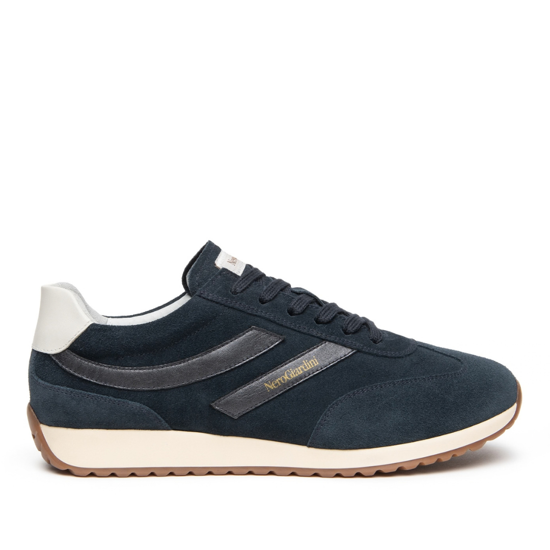 Sneaker blu in pelle scamosciata NEROGIARDINI
