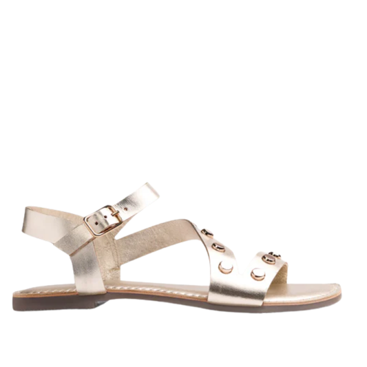 Snadalo flat in pelle Paltino con borchie GIOSEPPO