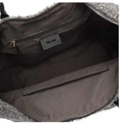 Borsa shopping in ecopelliccia Grigio TAMARIS