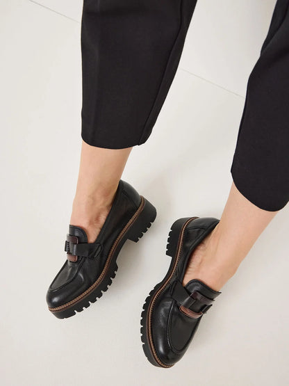 Mocassino Donna in Pelle Nera TAMARIS