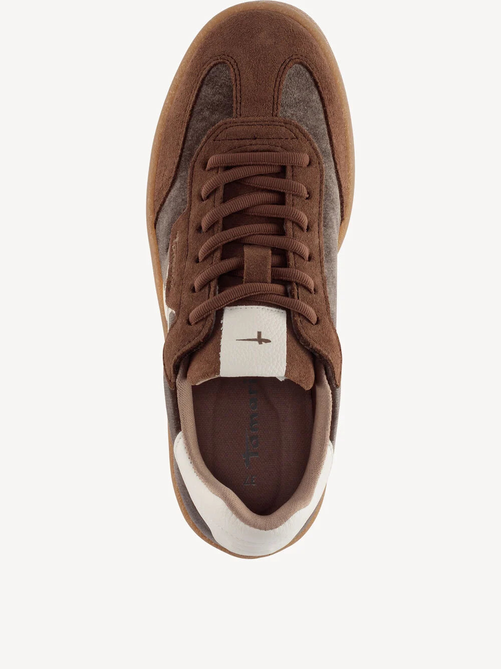 Sneakers Marrone in pelle e velluto TAMARIS