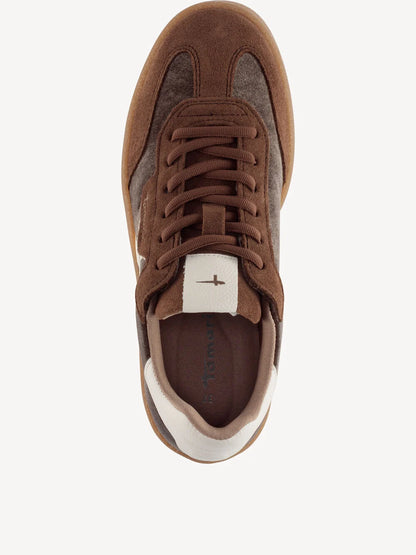 Sneakers Marrone in pelle e velluto TAMARIS