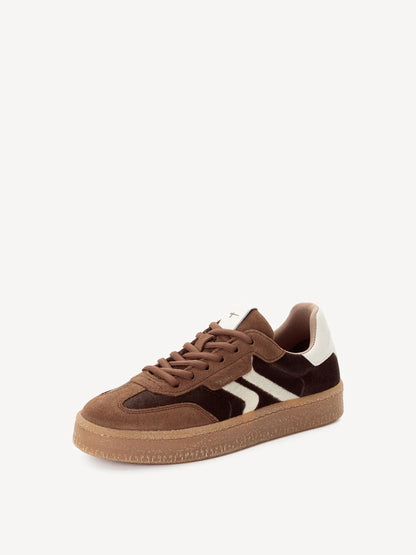 Sneakers Marrone in pelle e velluto TAMARIS
