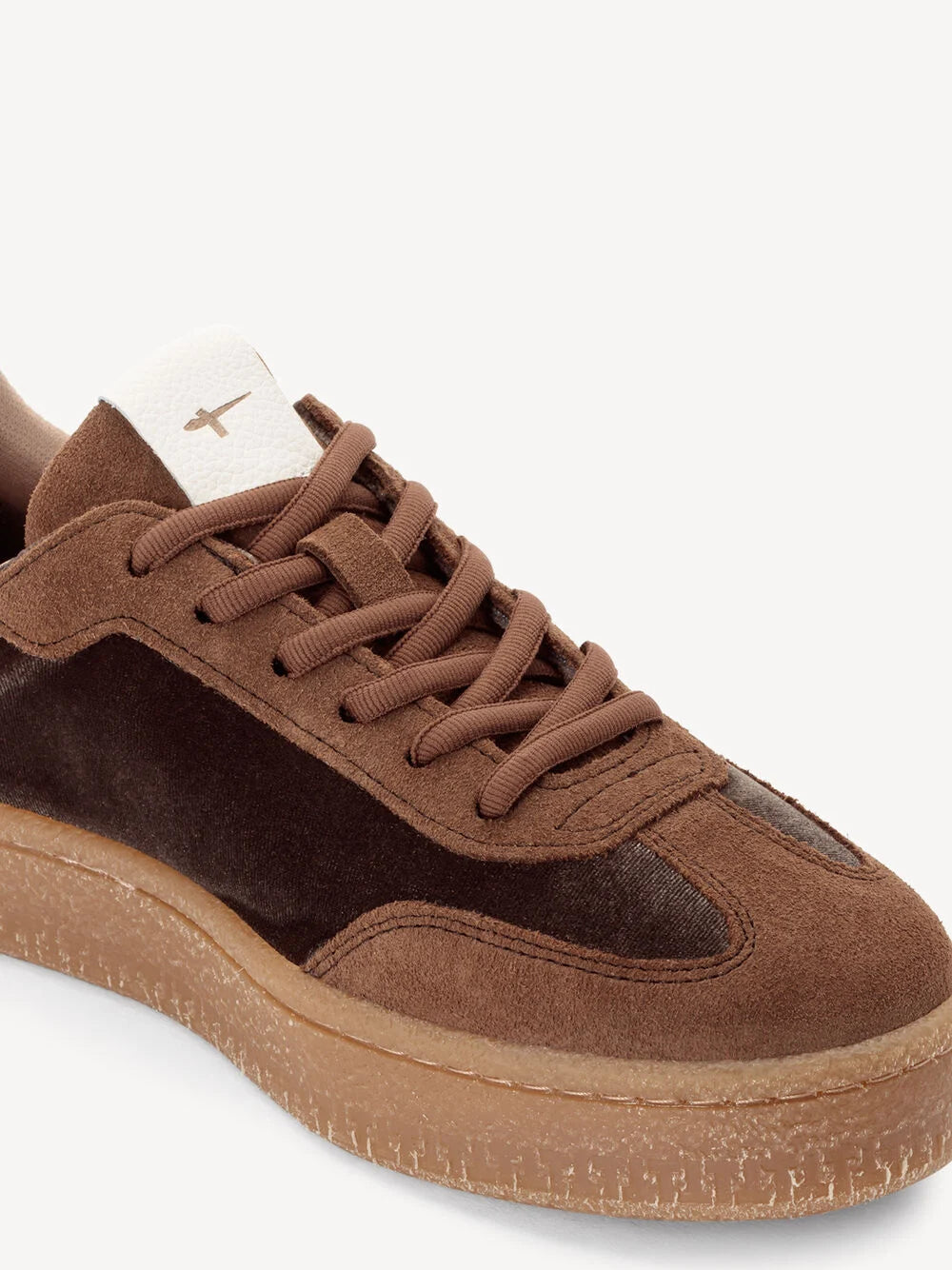 Sneakers Marrone in pelle e velluto TAMARIS