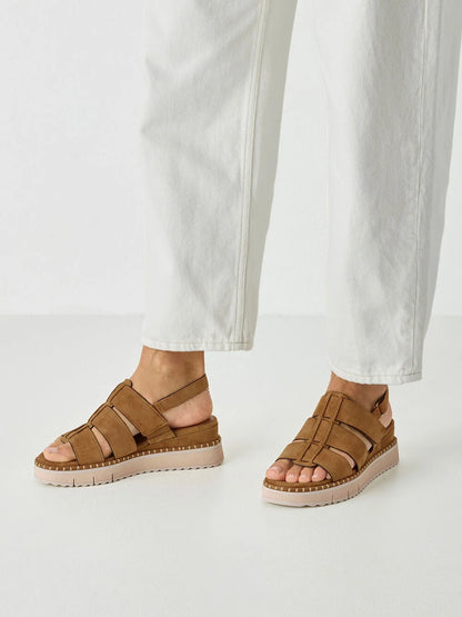 Sandalo cuoio in camoscio TAMARIS