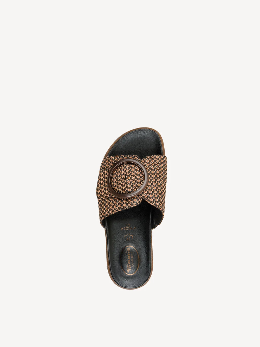 Ciabatta Marrone/Nero con velcro TAMARIS COMFORT