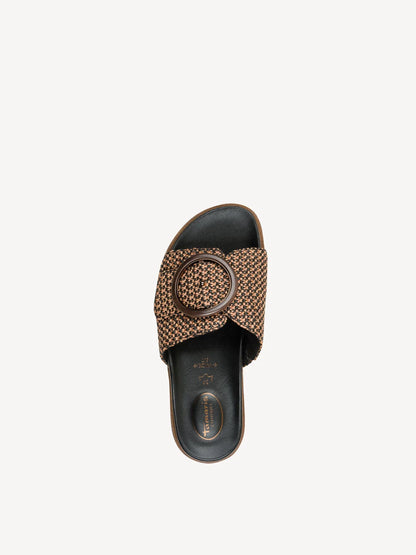 Ciabatta Marrone/Nero con velcro TAMARIS COMFORT