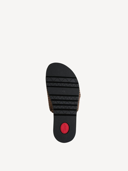 Ciabatta Marrone/Nero con velcro TAMARIS COMFORT