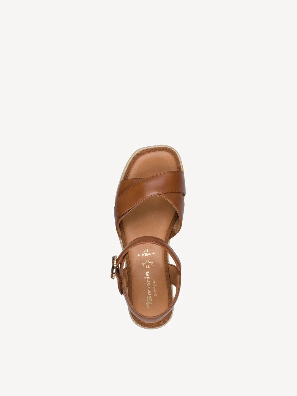 Sandalo in pelle Cuoio con strap TAMARIS COMFORT