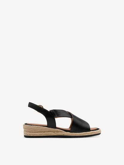 Sandalo Nero con fasce incrociate TAMARIS COMFORT