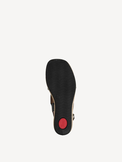 Sandalo Nero con fasce incrociate TAMARIS COMFORT