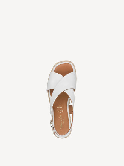 Sandalo Bianco con fasce incrociate TAMARIS COMFORT