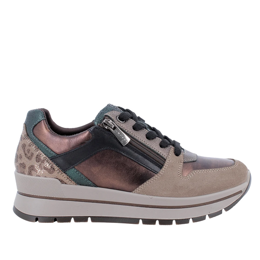 Sneaker Marrone in pelle con zip IGI&CO