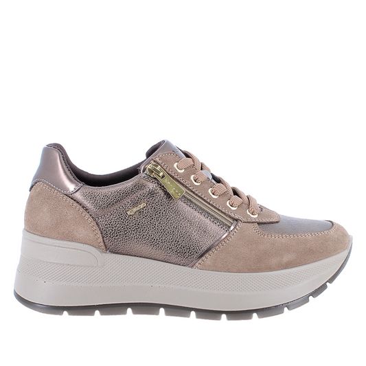 Sneaker fango in pelle con zeppa IGI&CO