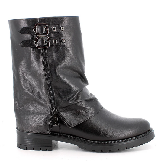 Stivaletto nero in pelle IGI&CO