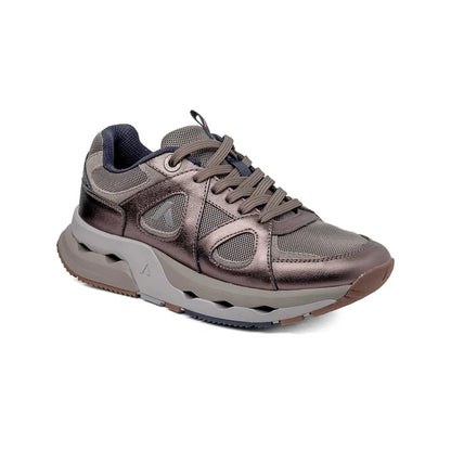 Sneakers piombo in pelle e tessuto CALLAGHAN